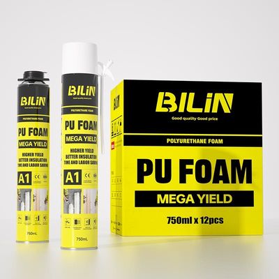 Stabilny wysokiej wydajności rozszerzające pianki drzwi i okien Instalacja poliuretanu rozszerzające pianki spray