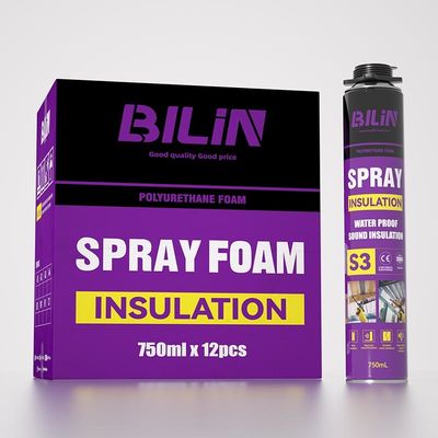 Pojedynczy składnik poliuretanu rozszerzający pianę Spray szybkie utwardzanie przenośne