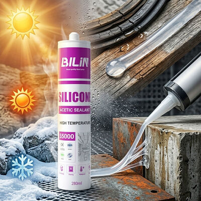 Jakość Wysokiej wytrzymałości Acetoxy Silicone Adhesive Sealant Zaprojektowany do trudnych warunków, zapewniając przyczepność i odporność na starzenie fabryka